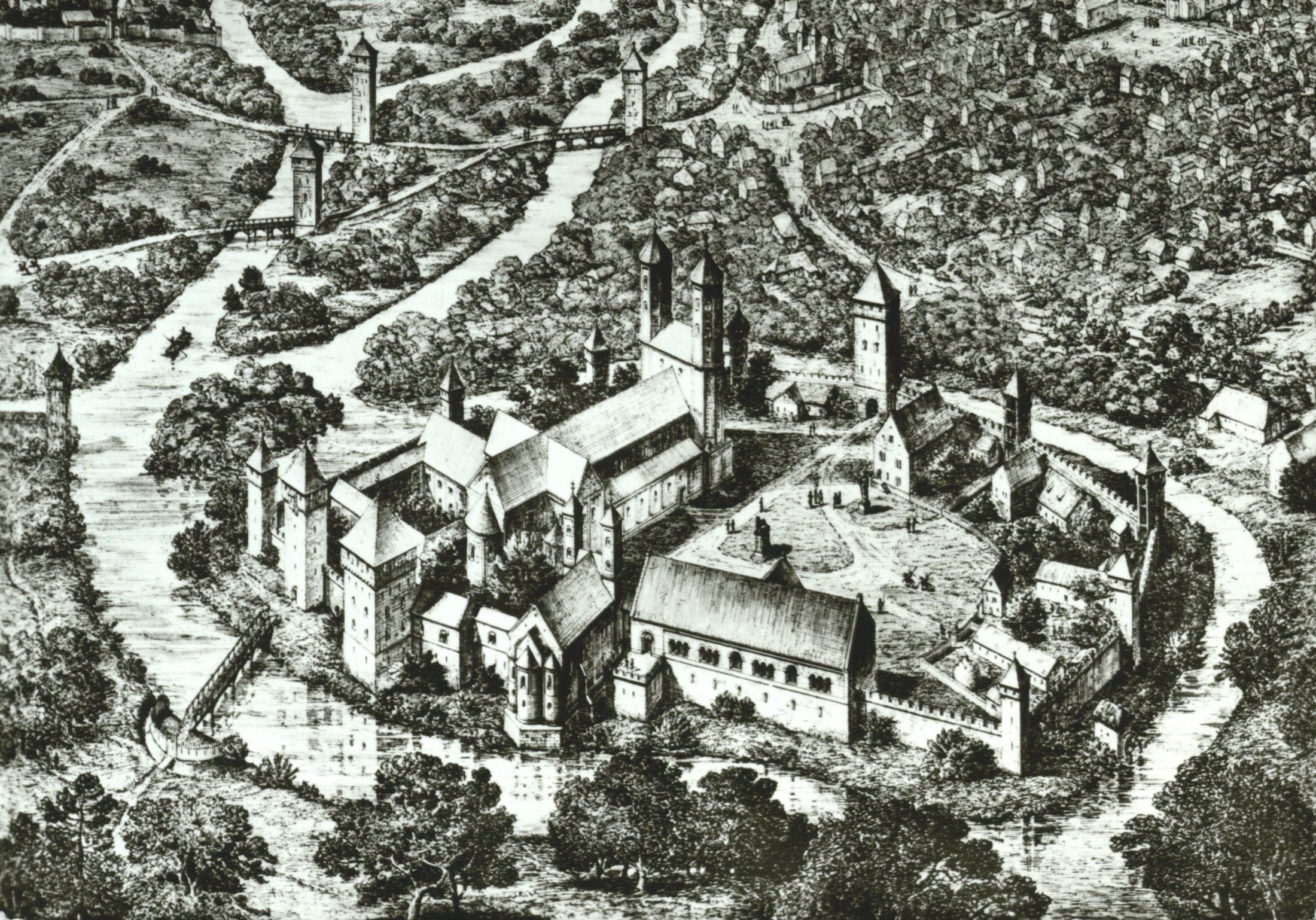 Burggraben Historische Aufnahme (Zoom on click)